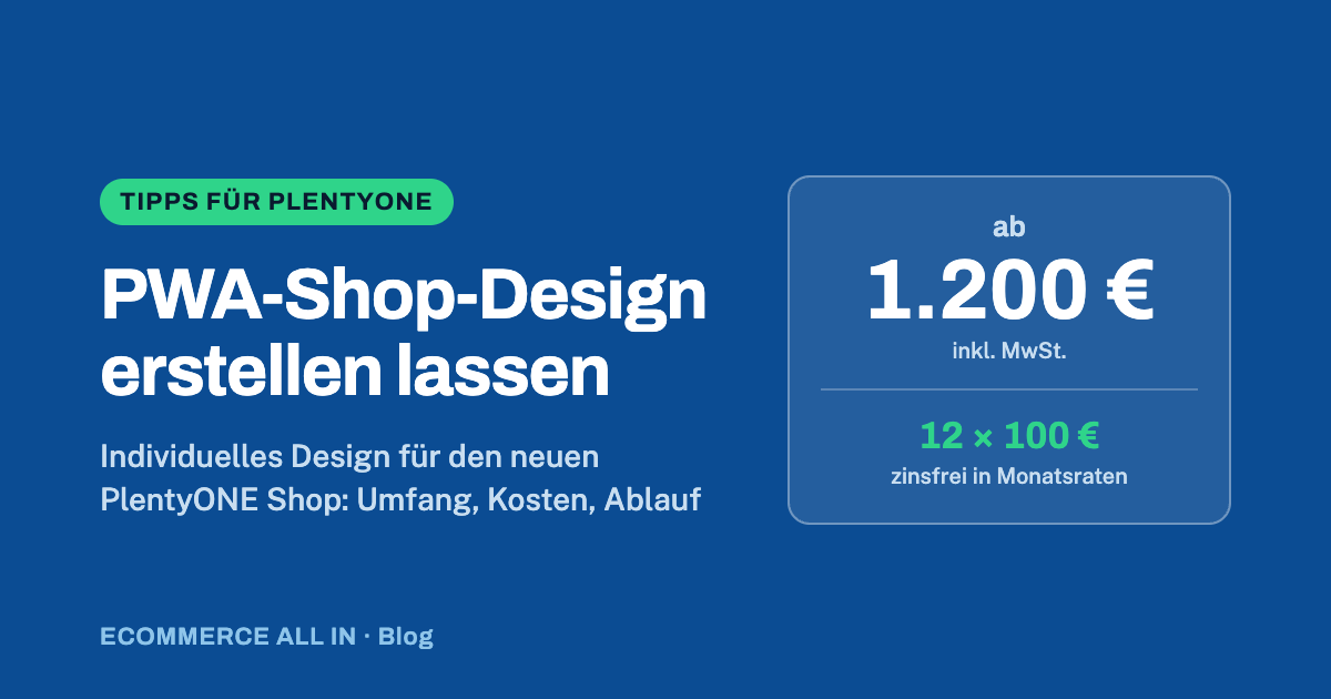 Titelbild: PWA-Shop-Design erstellen lassen — ab 1.200 € inkl. MwSt. oder 12 × 100 € zinsfrei